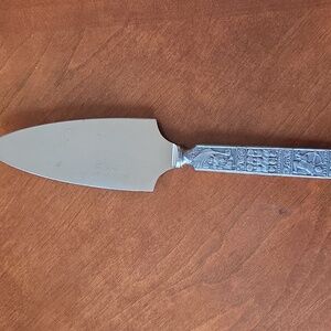 Vintage HEILAG OLAV Pewter Handled Serrated Pie Server NORWAY‎ HS Konge Tinn